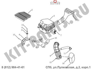 Корпус воздушного фильтра для Geely Emgrand X7 NL4 1016019803