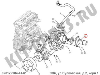 Крышка корпуса термостата для Geely Emgrand X7 NL4 1016057639