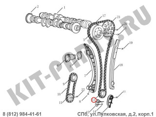 Шестерня (звездочка) коленвала для Geely Emgrand X7 NL4 1046006200