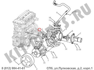 Прокладка водяного насоса (помпы) для Geely Emgrand X7 NL4 1066007400