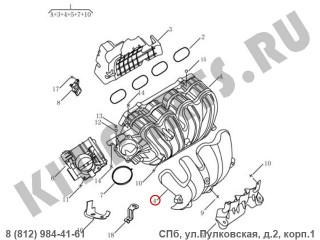 Крышка выпускного коллектора верхняя для Geely Emgrand X7 NL4 2029005700