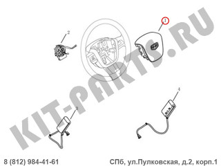 Подушка безопасности водителя для Geely Emgrand X7 NL4 1013004485