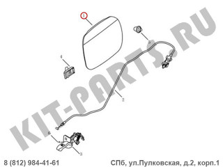 Лючок топливного бака для Geely Emgrand X7 NL4 101203653501C15