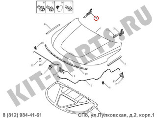 Петля капота правая для Geely Emgrand X7 NL4 101204149501C15