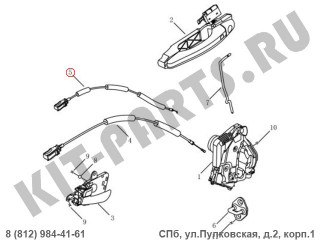 Тросик замка передней двери для Geely Emgrand X7 NL4 1018059864