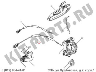 Тросик замка передней двери для Geely Emgrand X7 NL4 1018059865