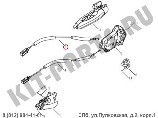 Тросик замка задней двери для Geely Emgrand X7 NL4 1018059898