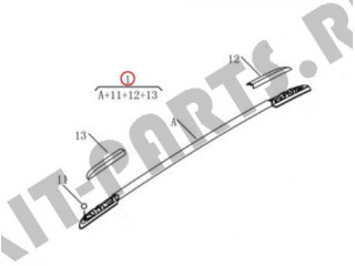 Рейлинг крыши правый для Geely Emgrand X7 NL4 1018060741