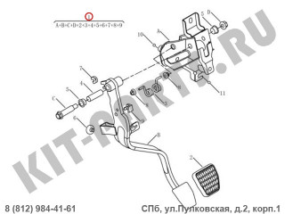 Педаль сцепления для Geely Emgrand X7 NL4 1016018268