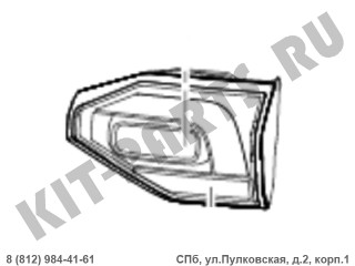 Фонарь задний правый на крышке багажника для Lifan Myway PBA4133600