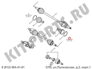 Пыльник шруса внутреннего для Geely Emgrand EC7, Geely Emgrand X7 NL4 1064001799